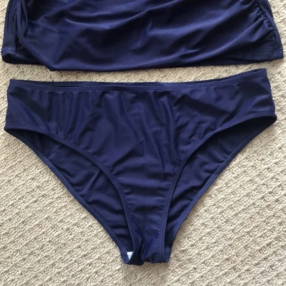NWOT Blue Tankini Swimsuit - Picture 3 of 5
